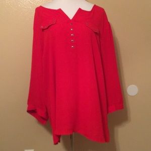 [ Cato ] long sleeve red blouse